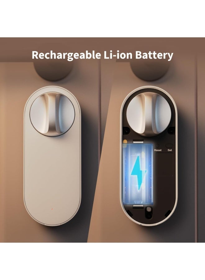 Aqara Smart Lock U200 Lite, Matter Over Thread, Quiet Mode, Auto Lock, Remote Access, Rechargeable Battery, Fits Euro Profile Cylinder, Supports HomeKit, Alexa, Google Home, Home Assistant, Black - Image 4